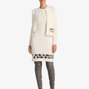Damier Cut Out Knit Dress